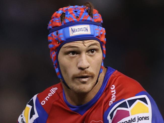 NEWCASTLE, AUSTRALIA - MAY 01: Kalyn Ponga of the Knights during the round eight NRL match between the Newcastle Knights and the Sydney Roosters at McDonald Jones Stadium, on May 01, 2021, in Newcastle, Australia. (Photo by Ashley Feder/Getty Images)