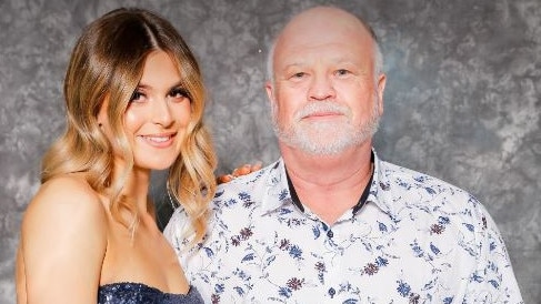 Ella Wilkes with her father Alan Wilkes at her school formal. Picture – supplied.