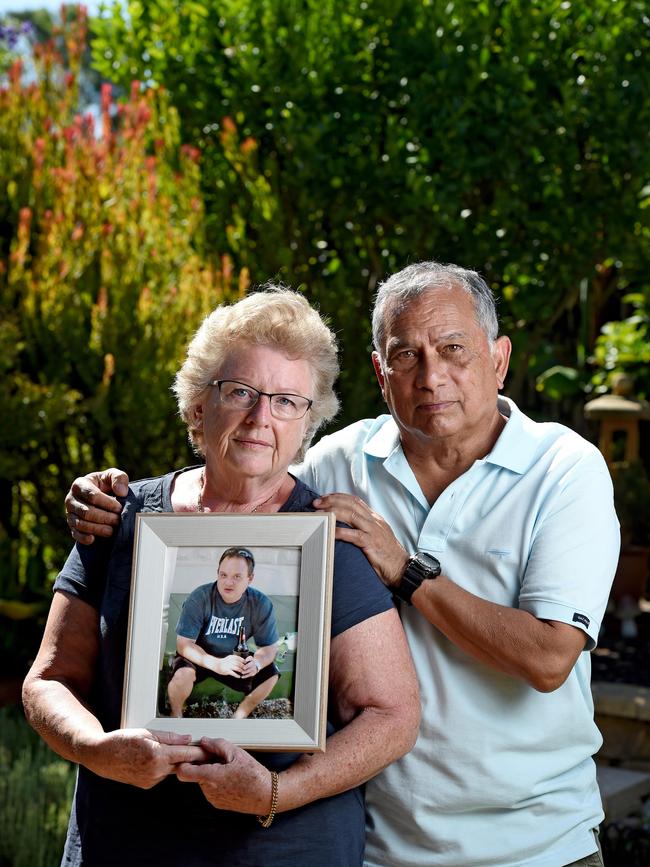 Julie and Jeffrey Tun Tin at their home in Parafield Gardens. Picture: Naomi Jellicoe