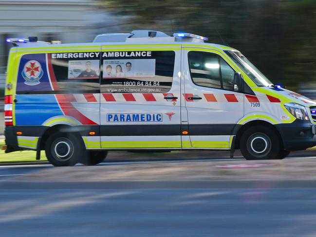 An ambulance was called to attend to Rye player Brodie Shaw.