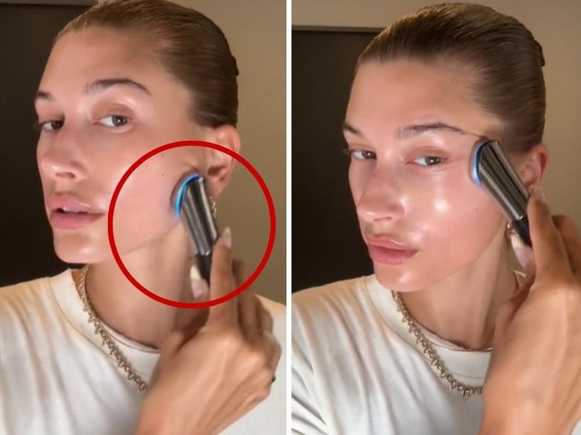 Hailey Bieber swears by this device to get her skin photoshoot ready.