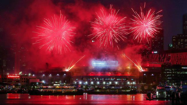 While Sydney and Perth will be treated to big fireworks shows on Australia Day, there will be barely a whimper across Melbourne’s CBD. Picture: Ian Currie