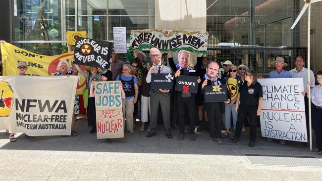 Anti nuclear protesters in Perth. Picture: Supplied