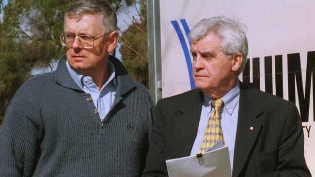 Lance Futcher and Bernie O'Farrell (right) were vocal in 2001 about splitting from Hume.