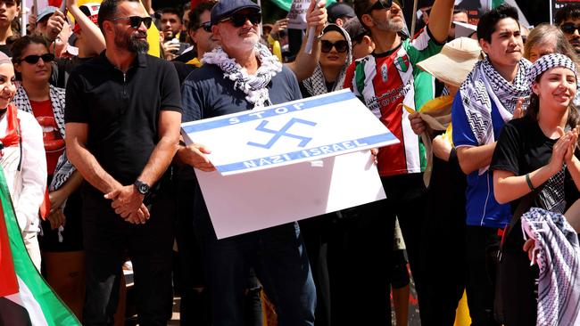 NOMAD owner Al Yazbek has apologised for allegedly displaying a swastika at a pro-Palestine rally. Picture: NewsWire / Damian Shaw Al Yazbek