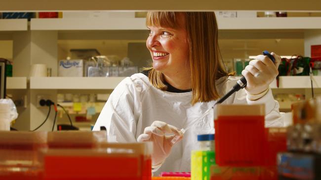 Associate Professor Dr Caroline Ford in the lab at the Lowy Institute. Picture: John Appleyard