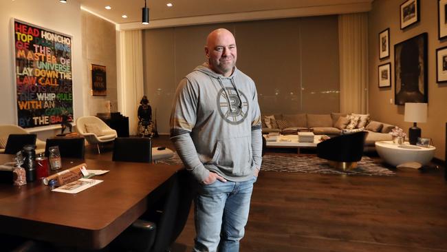 UFC president Dana White in his Las Vegas office. Picture: Richard Dobson