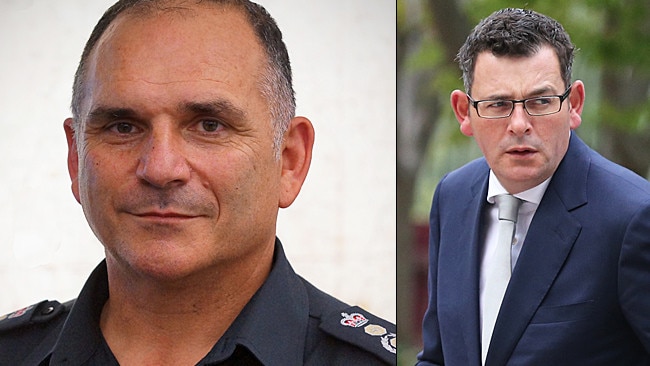 The CFA’s chief fire officer Joe Buffone, left, has resigned.