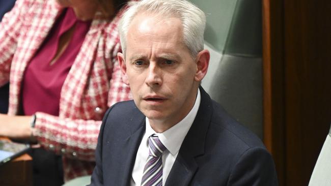 CANBERRA, Australia, NewsWire Photos. May 29, 2024: Andrew Giles, Minister for Immigration, Citizenship, Migrant Services and Multicultural Affairs during Question Time at Parliament House in Canberra. Picture: NewsWire / Martin Ollman