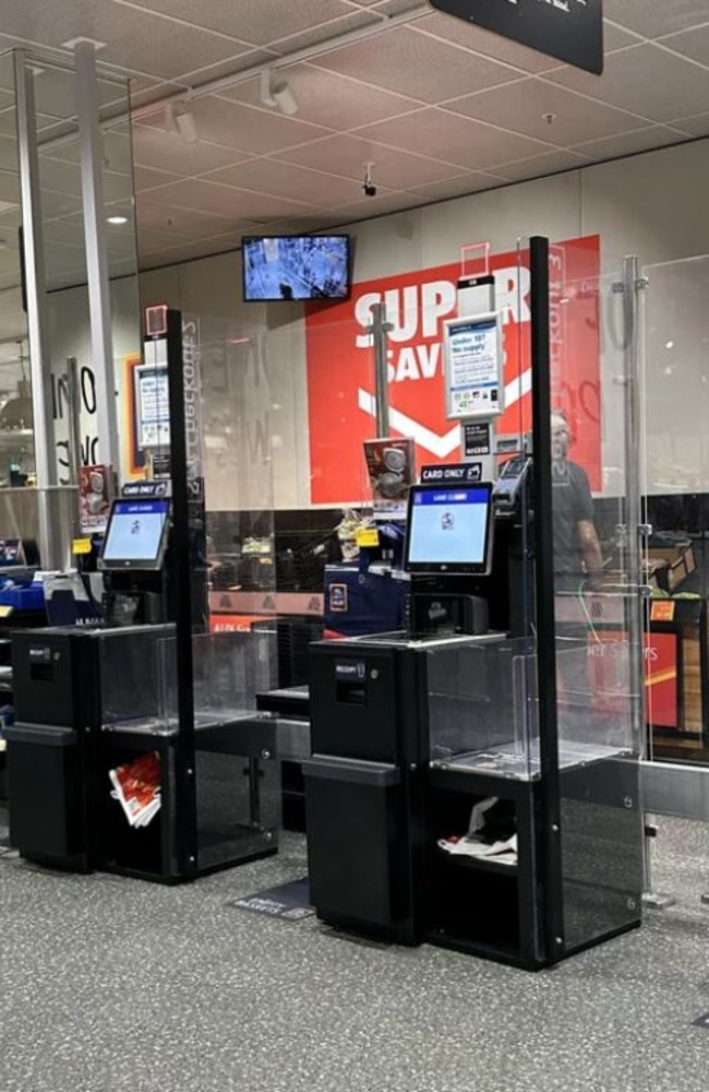 Aldi began trialling self serve check-outs in 2021. Picture: Reddit