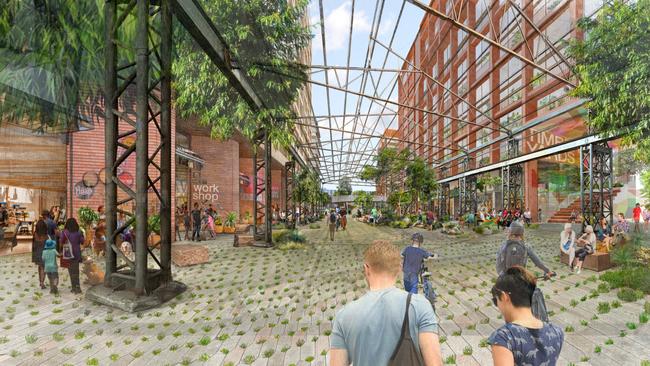 An artist’s impression of developer Rent-to-Live Co’s plans for a $1.5bn housing precinct in Marrickville