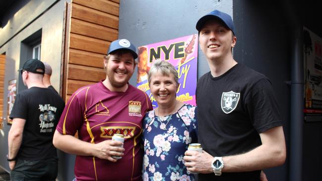 DIVISION SECURED: Nathan McNamara with unopposed councillor Roz Frohloff and her son Nick Frohloff. Photo: Laura Blackmore