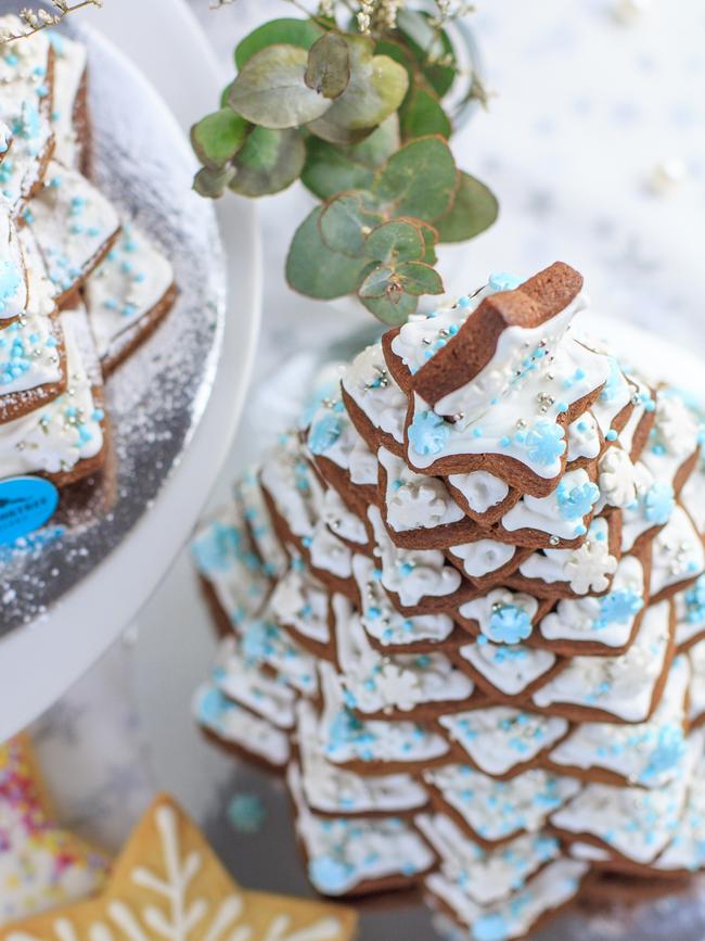 A white gingerbread Christmas tree. Picture: Supplied