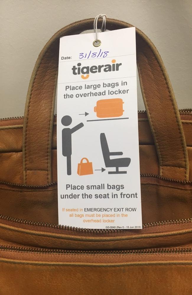 Tigerair australia store baggage price