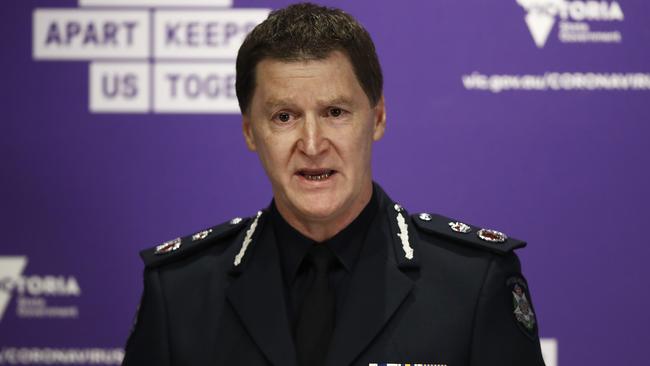 Chief Commissioner Shane Patton inherited a dog’s breakfast from his predecessor and must clean up the upper echelons of VicPol. Picture: Getty Images