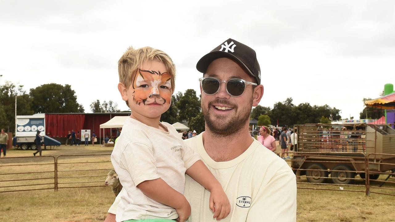 Leo and Adam Payne at the Bellarine Agriculture Show. Picture: David Smith