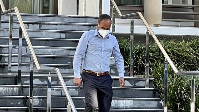 Nilesh Mishra leaving Wollongong Court after giving evidence on Tuesday. Picture: Dylan Arvela