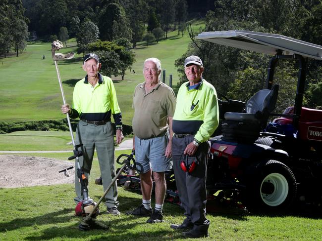 L to R, Col Welch from Arrana Hills, Bill O'Neill from Fern Hills, Bruce Gill from Bardon, Ashgrove Golf Club, The Gap - Photo Steve Pohlner