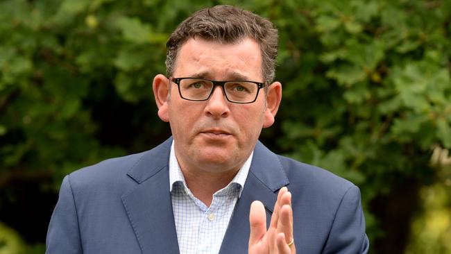 Victorian Premier Daniel Andrews in Melbourne on Thursday. Picture: Andrew Henshaw