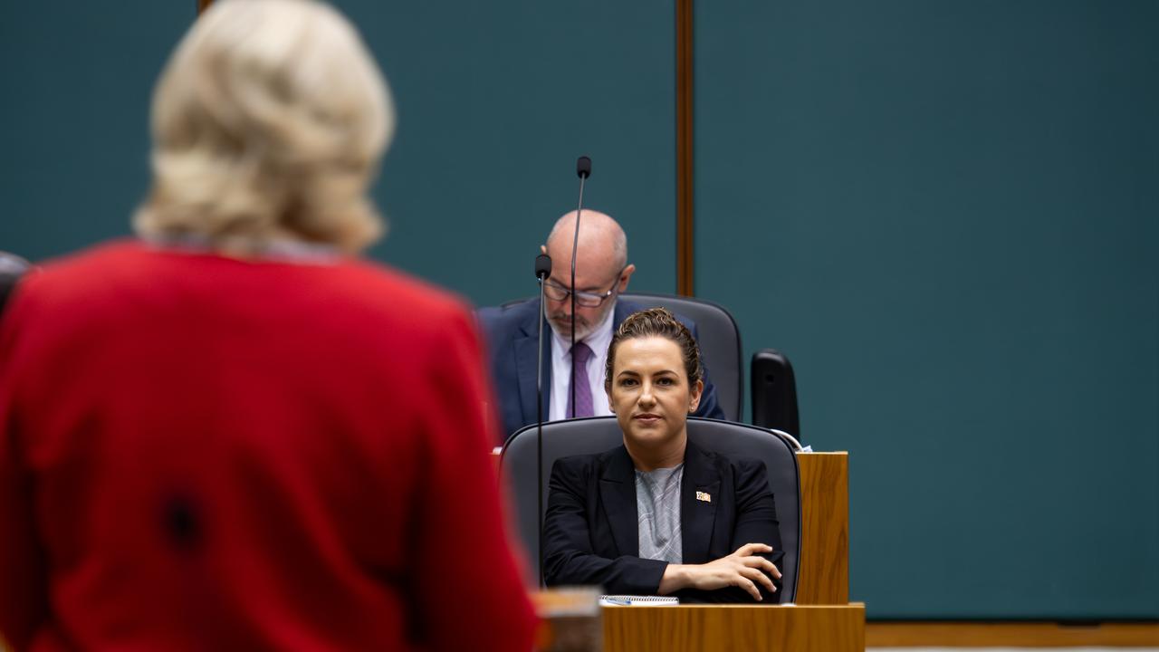 Leader of the Opposition, Northern Territory Government of Australia Lia Finocchiaro at the Parliament during the 2024-25 Budget on May 14, 2024. Picture: Pema Tamang Pakhrin