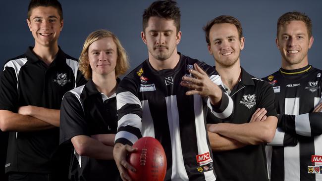 Matt Jaensch (middle) has been a consistent contributor for Hahndorf. Picture: Naomi Jellicoe