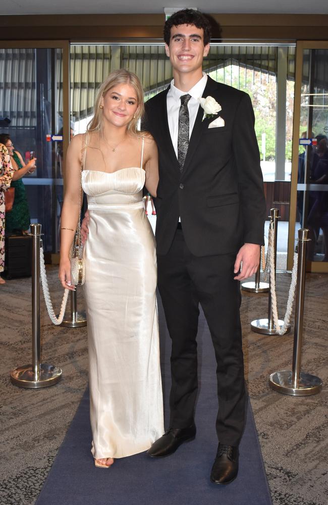 Scye Collen and Bradley McDonald at the Sunshine Coast Grammar School formal 2023. Photo: Jorina Maureschat