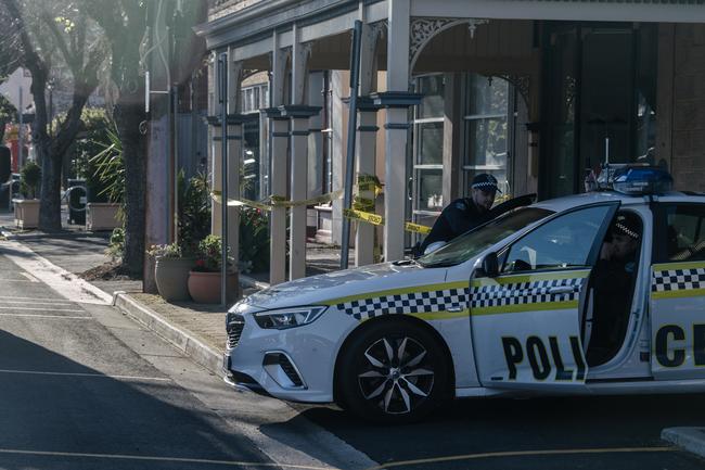 Police search Sturt St for evidence. Picture: AAP / Morgan Sette