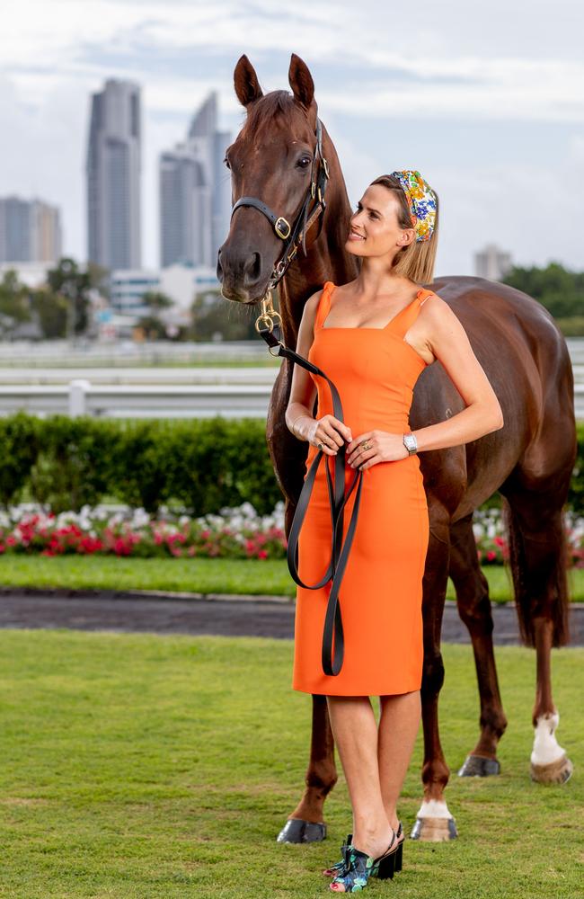 Francesca Cumani with Seento ahead of this weekend's Magic Millions Race Day. Picture: Luke Marsden.