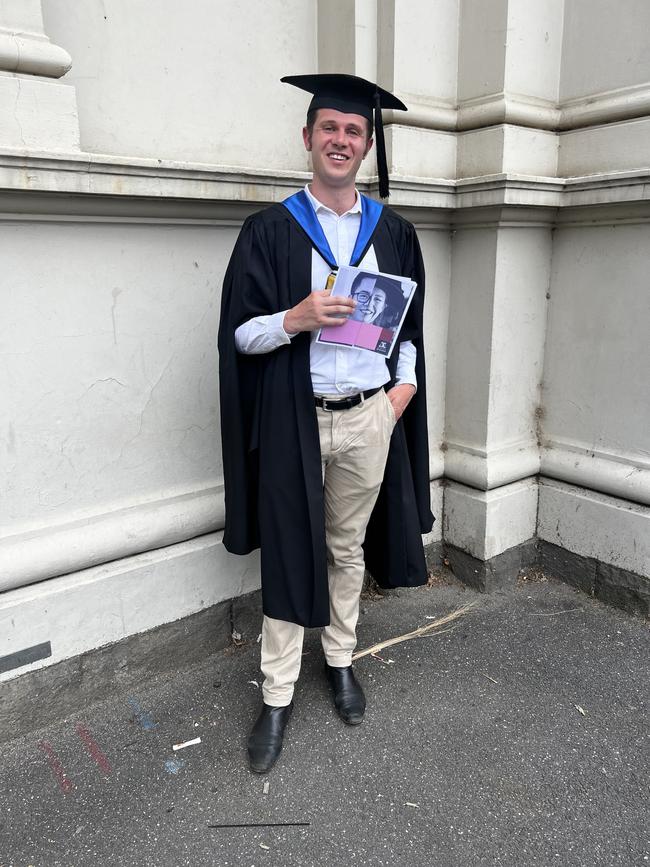 Connor Kelly-Dalgety (Master of Public Policy and Management) at the University of Melbourne graduations held at the Royal Exhibition Building on Monday, December 16, 2024. Picture: Jack Colantuono