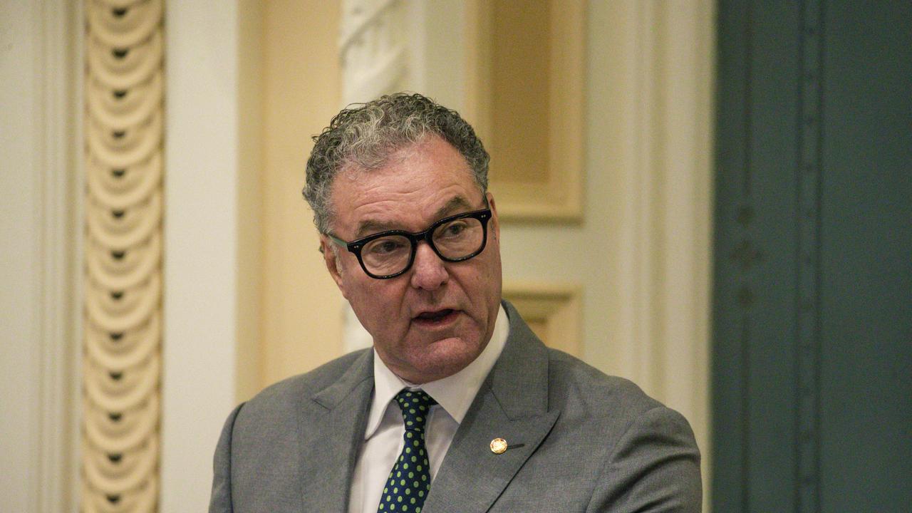 Minister for Education John-Paul Langbroek speaks during question time in Queensland Parliament. Picture: NewsWire / Glenn Campbell