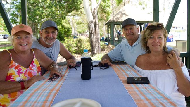 Bonnie Readett, Graham Readett, Cindy King and Des King at the Noosa Australia Day Festival at Lions Park Gympie Terrace, Noosaville on January 26, 2023. Picture: Katrina Lezaic