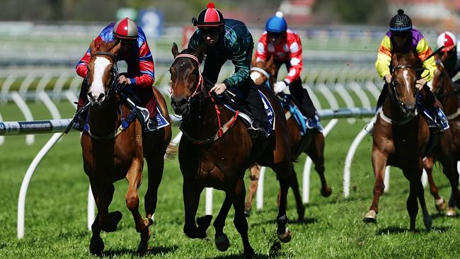 Twirl (second from left) has a big future and can stamp herself a Golden Slipper horse in the Sweet Embrace Stakes. Picture: Brett Costello