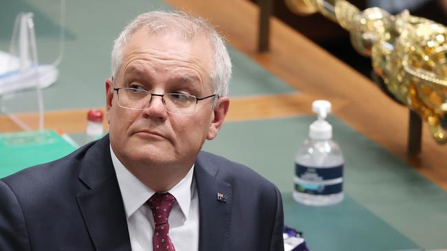 Scott Morrison in question time on Tuesday. Picture: Gary Ramage