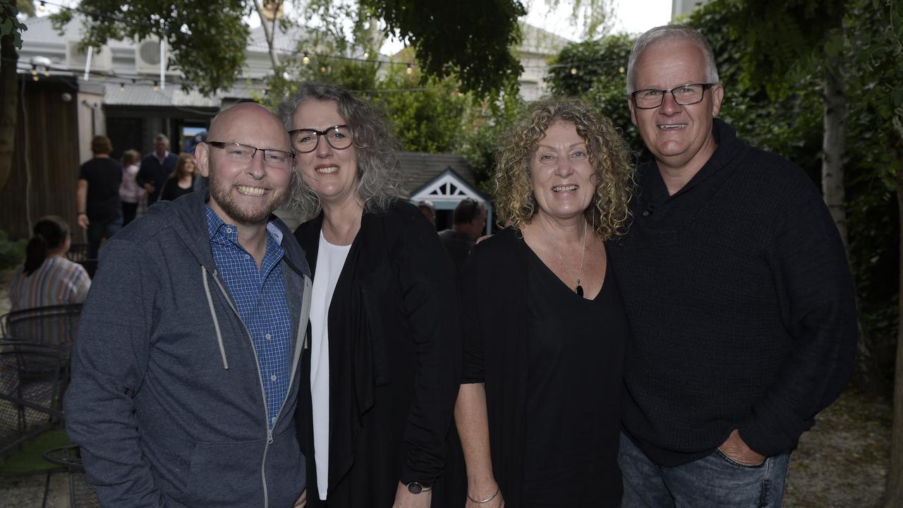 Pat Smith, Sally Smith, Julie Johnson and David Johnson. People page - Evan Hocking, Jarryd Goundrey and Alex Keen featured in a comedy event held at Bobby Dre Mexican in Pakington Street on Sunday afternoon. Picture: Alan Barber