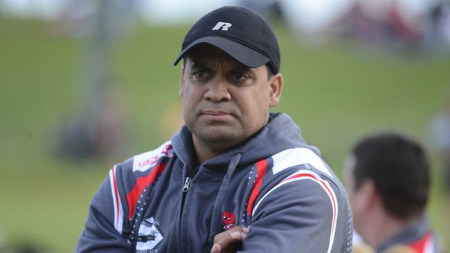 The 100th Rebels Reunion Group 2 match up against Coffs Harbour at McKittrick Park on Saturday. Rebels coach Dallas Waters. Photo Debrah Novak / The Daily Examiner