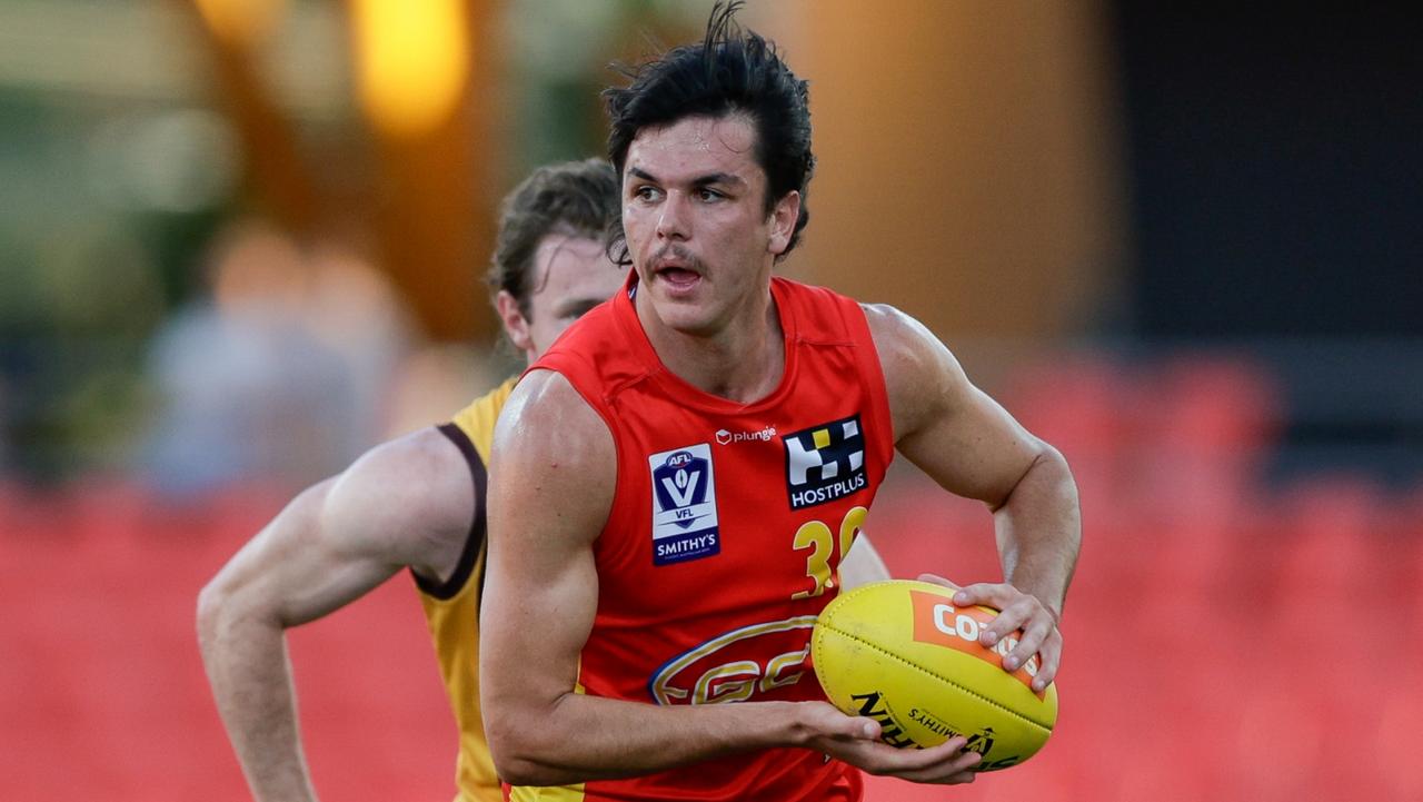 New Blue Elijah Hollands has had a rocky start. (Photo by Russell Freeman/AFL Photos via Getty Images)