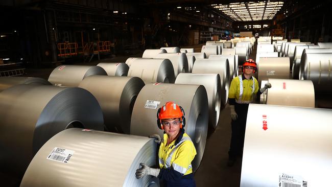 BlueScope’s steel works at Port Kembla. Picture: John Feder