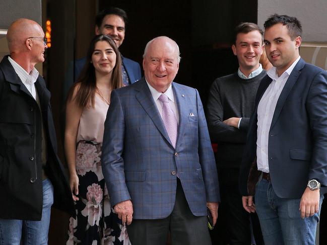 2GB radio star Alan Jones leaving Mr Wong after lunching with his staff. Picture: Sam Ruttyn