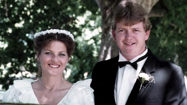 Geoffrey Bowen with wife his Jane on their wedding day.