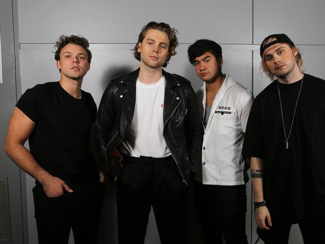 Australian pop rock band 5 Seconds of Summer. Picture: AAP