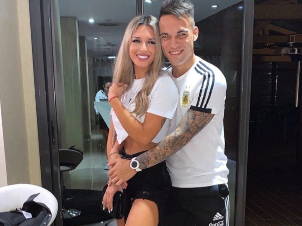 Inter star Lautaro Martinez with his model girlfriend Agus Gandolfo