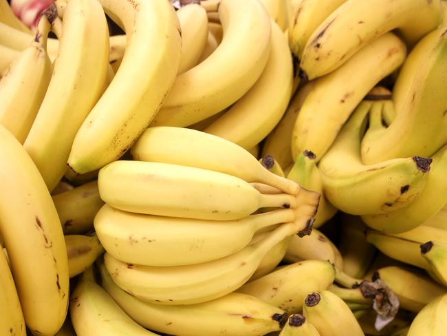 Frightening discovery ... the spider’s nest found in a bunch of bananas turned out to be harmless. Picture: Supplied