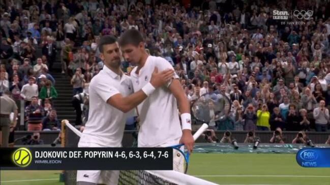 Wimbledon: Alexei Popyrin puts up gallant fight against Novak Djokovic ...