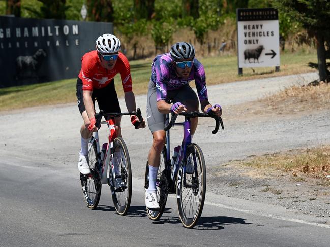 Switzerland’s Mauro Schmid and Australian Chris Harper. Picture: Getty Images