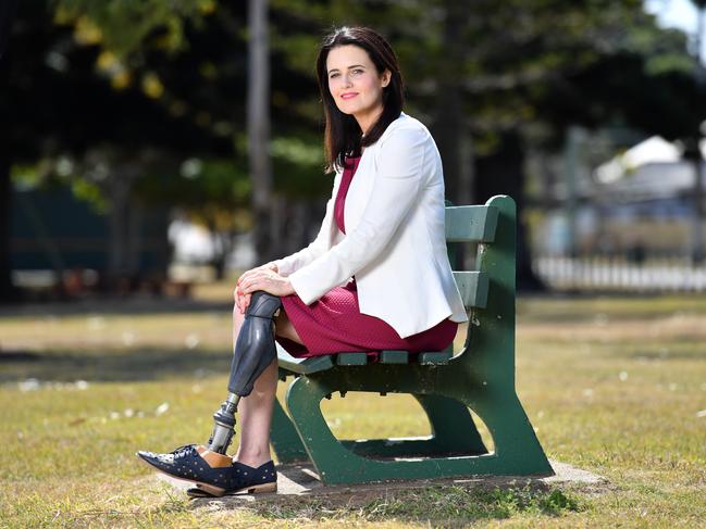 Ali France pictured in 2018. France’s left leg was amputated above the knee after a freak accident in 2011 saw her pinned between two cars. Picture: Darren England