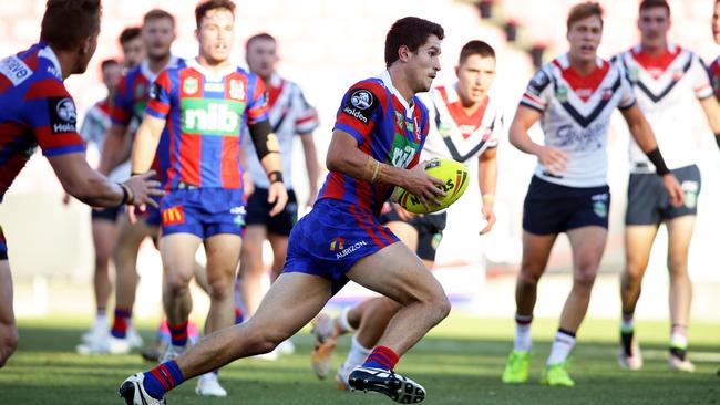 Jack Johns in the No.6 jersey for Newcastle’s under-20s team. Picture: Peter Lorimer