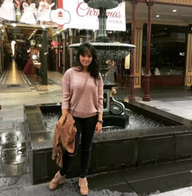 Anita Hassanandani in Rundle Mall during her SATC-funded visit to SA. Picture: Instagram