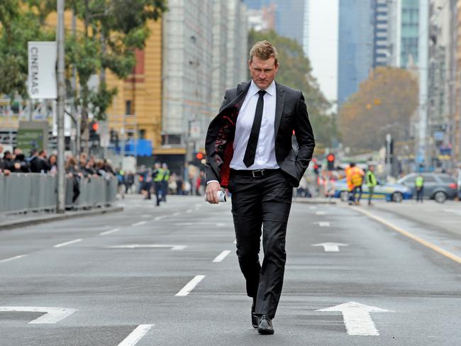 Wrong way? The majority of our footy writers think Nathan Buckley will see out the year at least. Picture: AAP