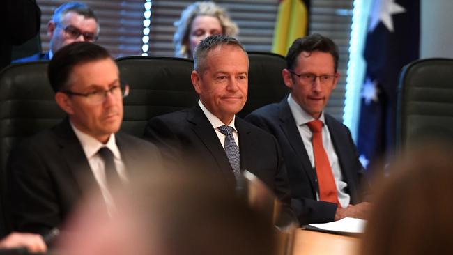 Bill Shorten is also smiling on the inside. No, really … Picture: AAP