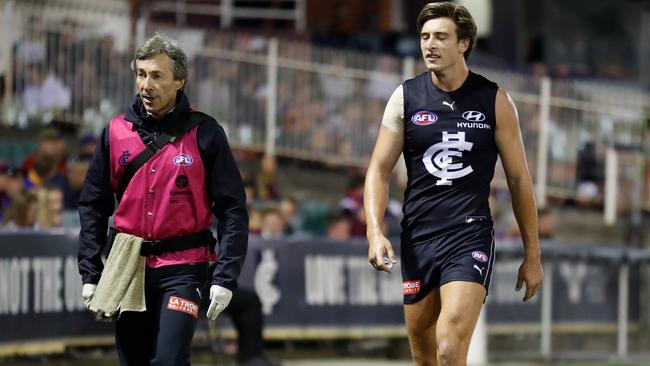 Caleb Marchbank’s endured a rough injury run throughout his AFL career. Picture: Getty Images